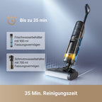 dreame H12S Nass- und Trockensauger, Intelligente Fußbodenreinigung, Kabelloser Staubsauger und Wischer für Hartböden, Kantenreinigung mit Schmutzerkennung